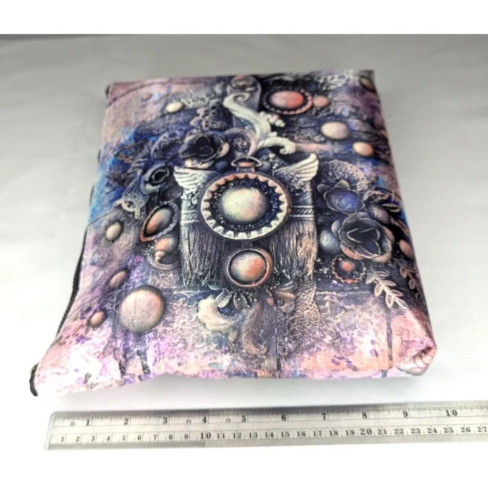 Prima Marketing Large Art Pouch - Multicolor SteamPunk Style, Zipper